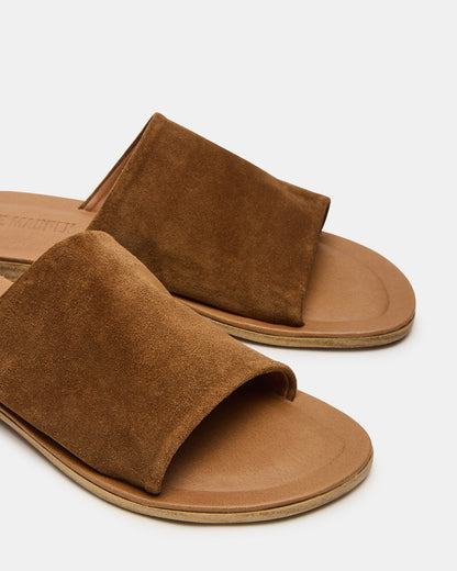 KIPP Chestnut Suede Slide Women's Sandal | Steve Madden New