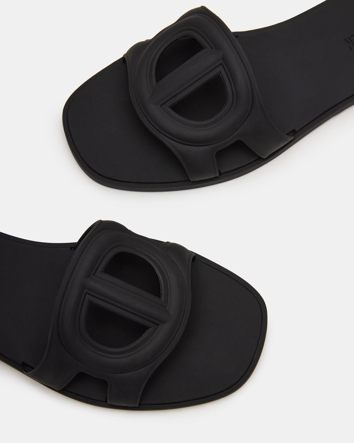 JELLIE Black Women's Square Toe Slide Sandal | Steve Madden Classic