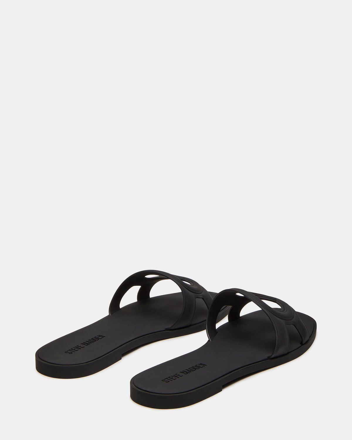 JELLIE Black Women's Square Toe Slide Sandal | Steve Madden Classic
