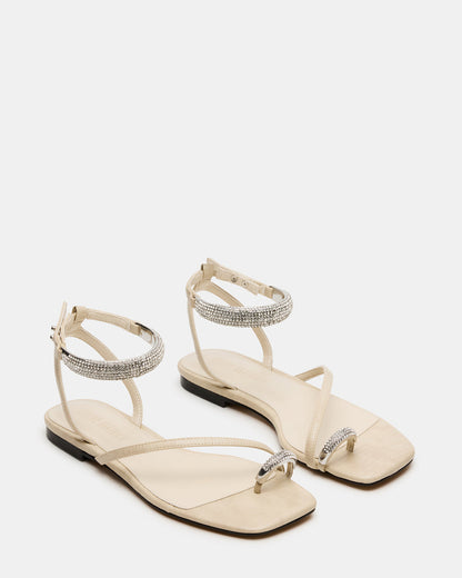 ODYSSEY-R Bone Crocodile Strappy Square-Toe Women Sandal | Steve Madden Everyday