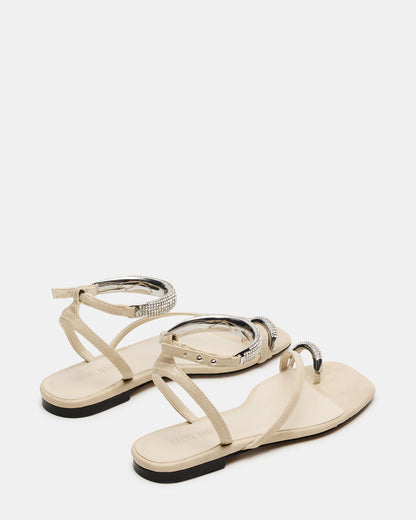 ODYSSEY-R Bone Crocodile Strappy Square-Toe Women Sandal | Steve Madden Everyday