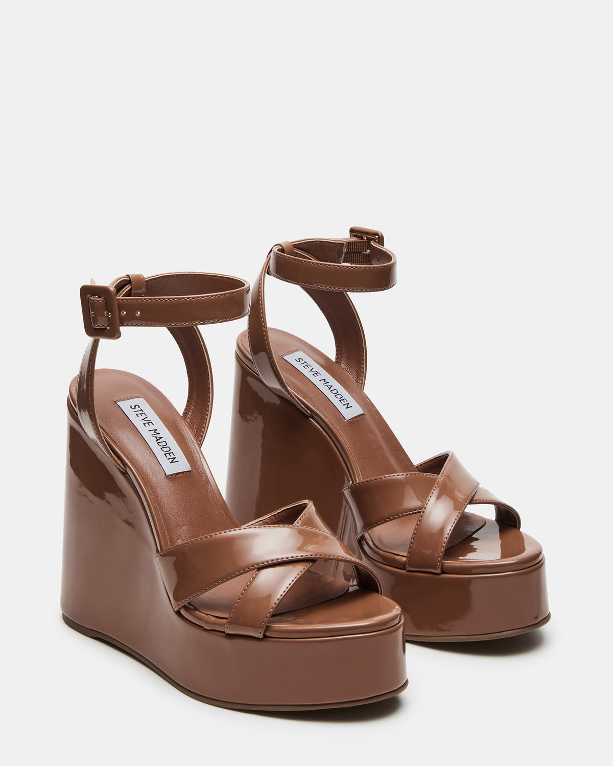 PINNACLE Camel Patent Women's Platform Wedge Sandal | Steve Madden Special Offer