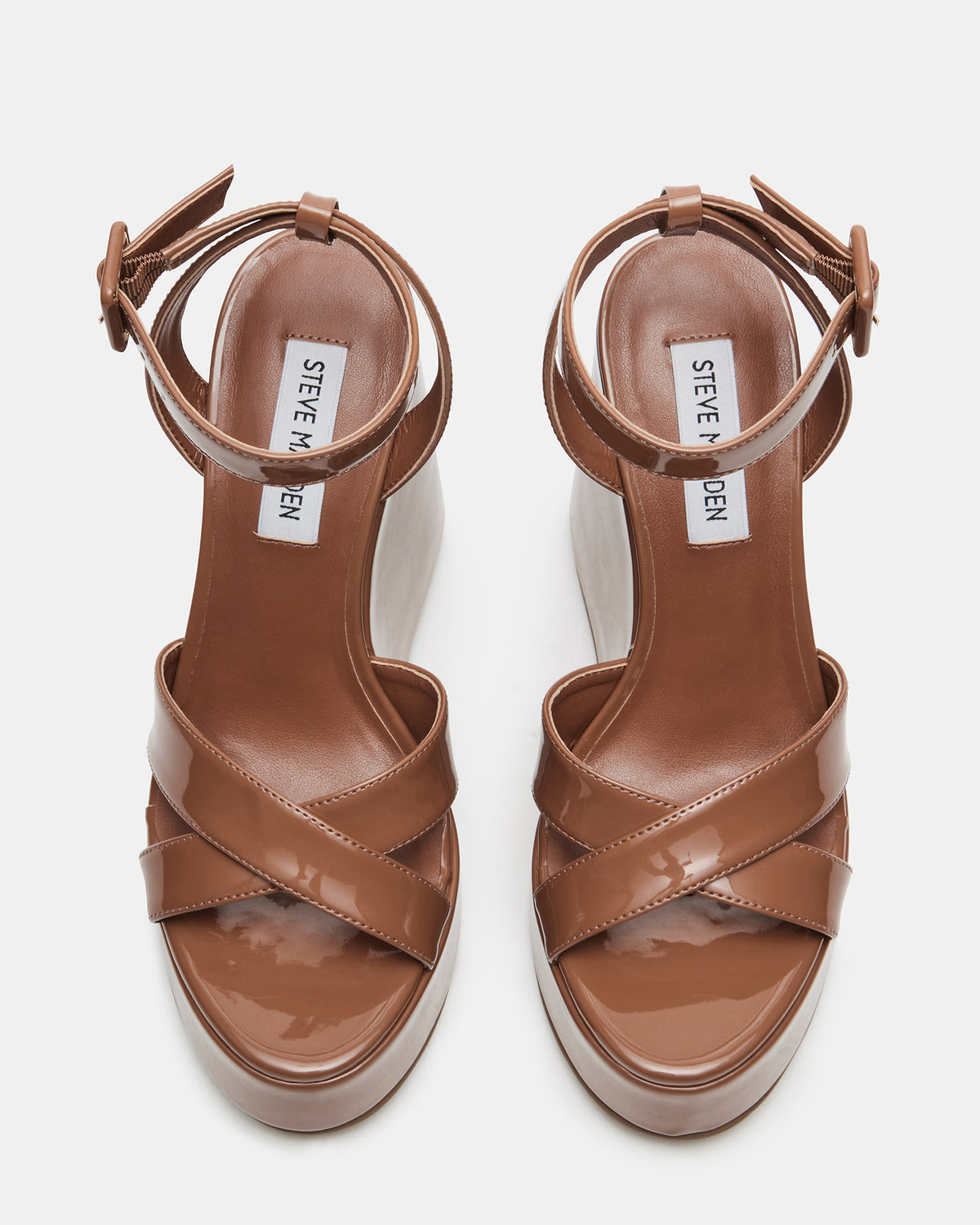 PINNACLE Camel Patent Women's Platform Wedge Sandal | Steve Madden Special Offer