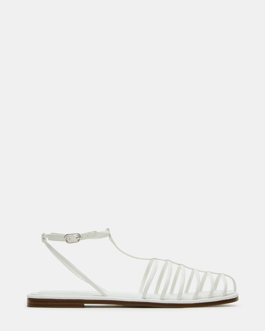 MARIN White Flat Strappy Fisherman Sandal | Steve Madden Deals