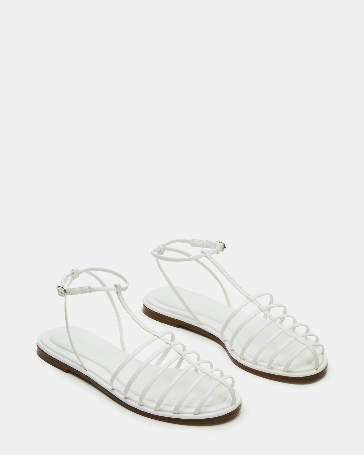 MARIN White Flat Strappy Fisherman Sandal | Steve Madden Deals
