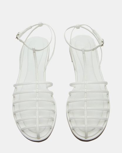 MARIN White Flat Strappy Fisherman Sandal | Steve Madden Deals