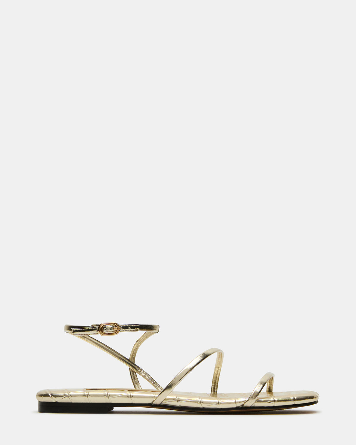 TANGO Gold Square-Toe Strappy Women's Sandal | Steve Madden Trusted
