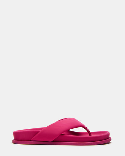 ZINNIA Pink Women's Thong Footbed Sandal | Steve Madden Premium