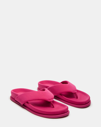 ZINNIA Pink Women's Thong Footbed Sandal | Steve Madden Premium