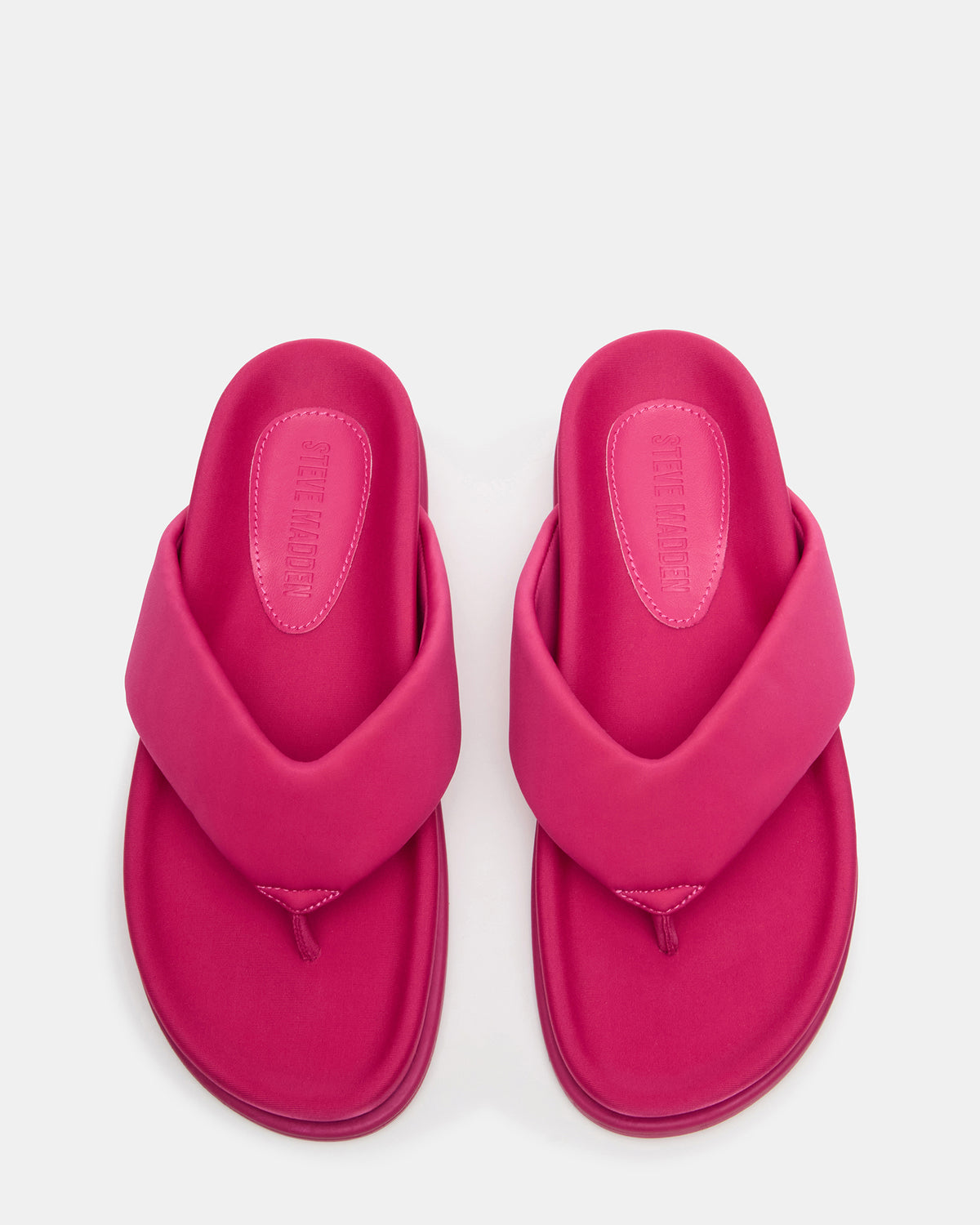 ZINNIA Pink Women's Thong Footbed Sandal | Steve Madden Premium