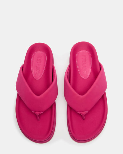 ZINNIA Pink Women's Thong Footbed Sandal | Steve Madden Premium