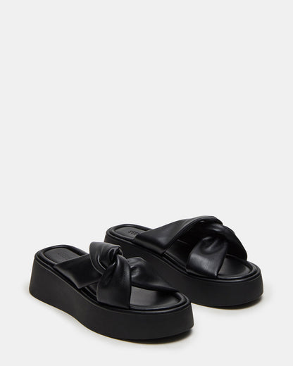 CYRIX Black Women's Platform Slide Sandal | Steve Madden Trusted