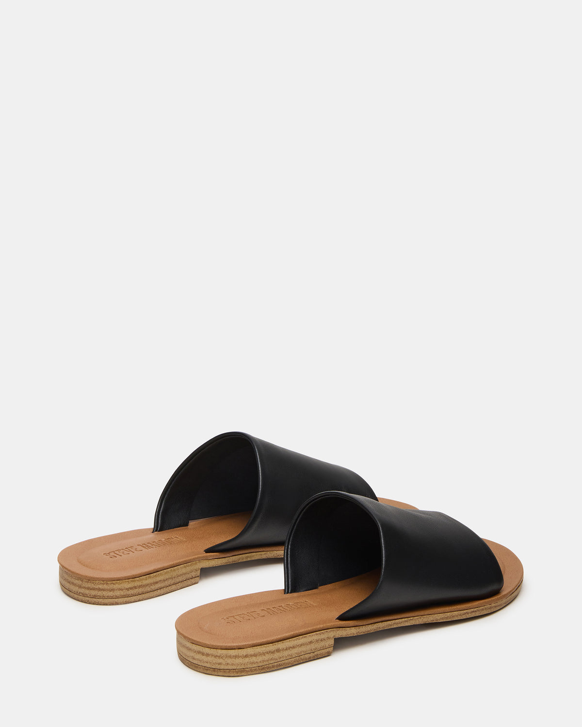 KIPP Black Leather Slide Women's Sandal | Steve Madden Sale