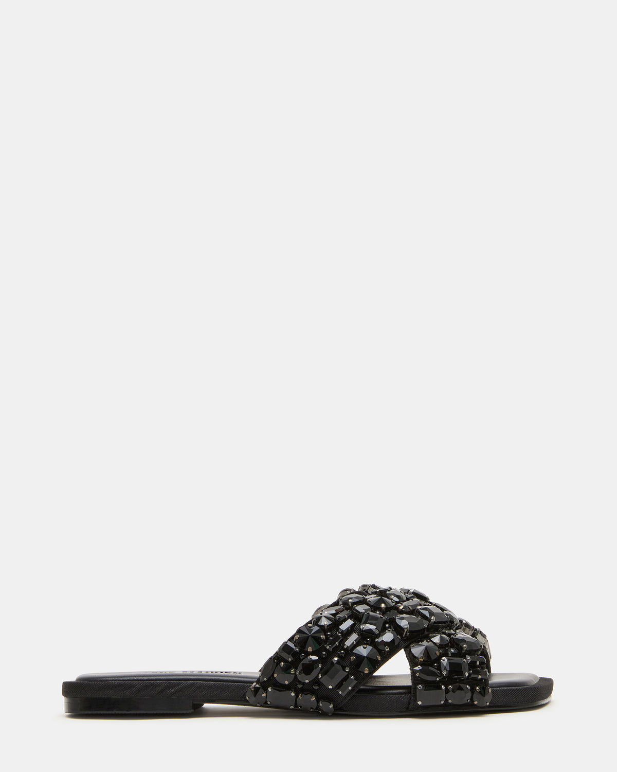LEVITY Black Square-Toe Slide Women's Sandal | Steve Madden Popular