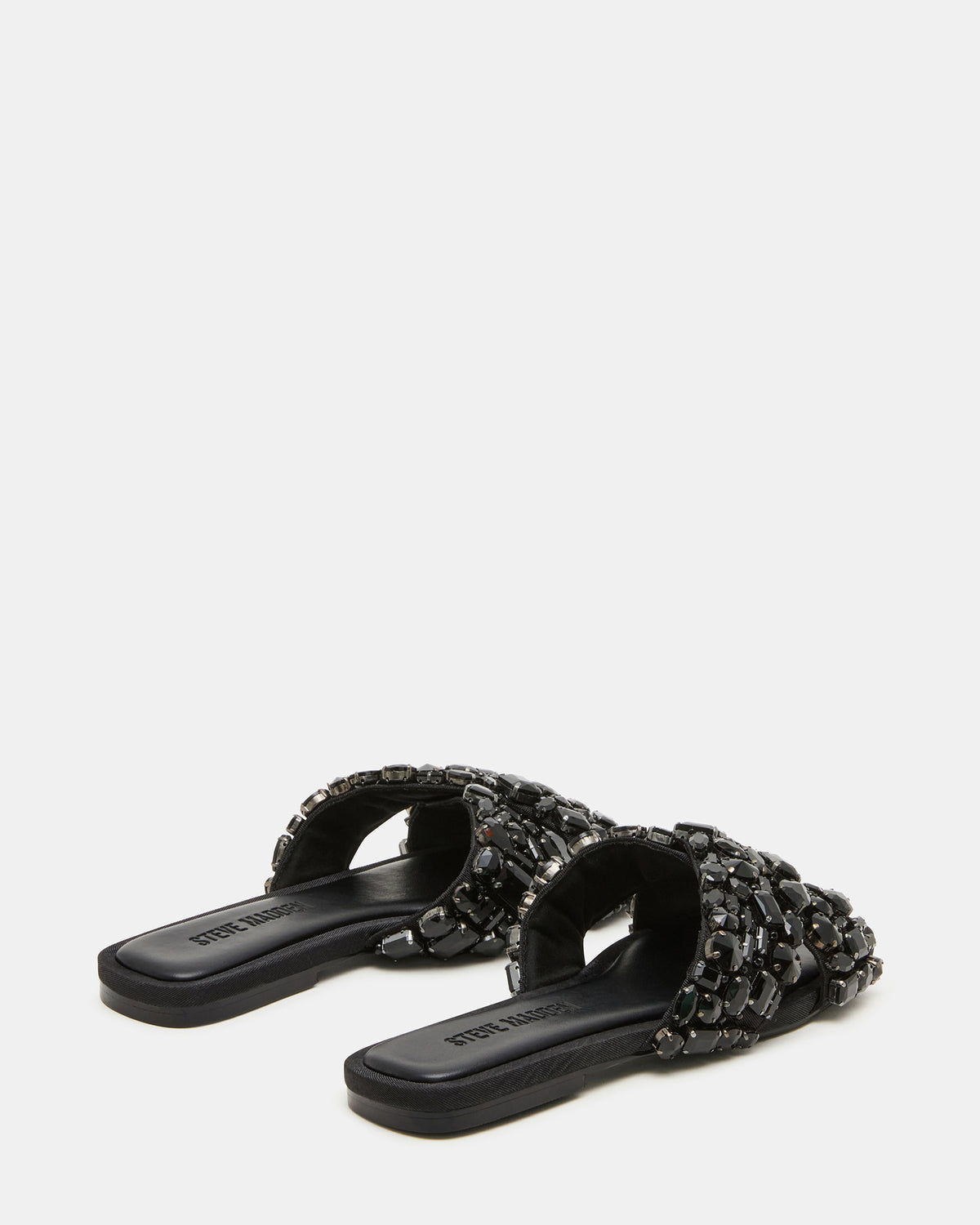 LEVITY Black Square-Toe Slide Women's Sandal | Steve Madden Popular