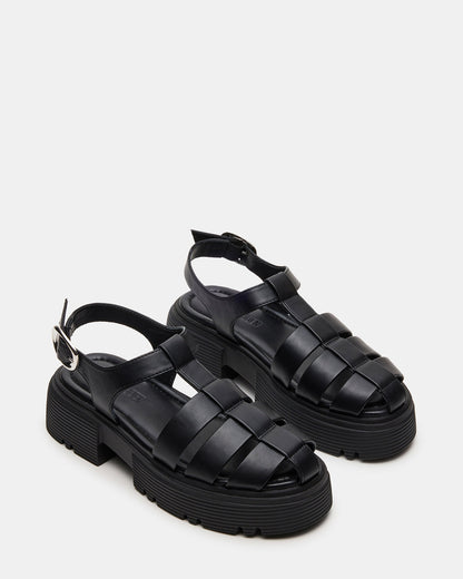 BASS Black Platform Fisherman Women's Sandal | Steve Madden Top Pick