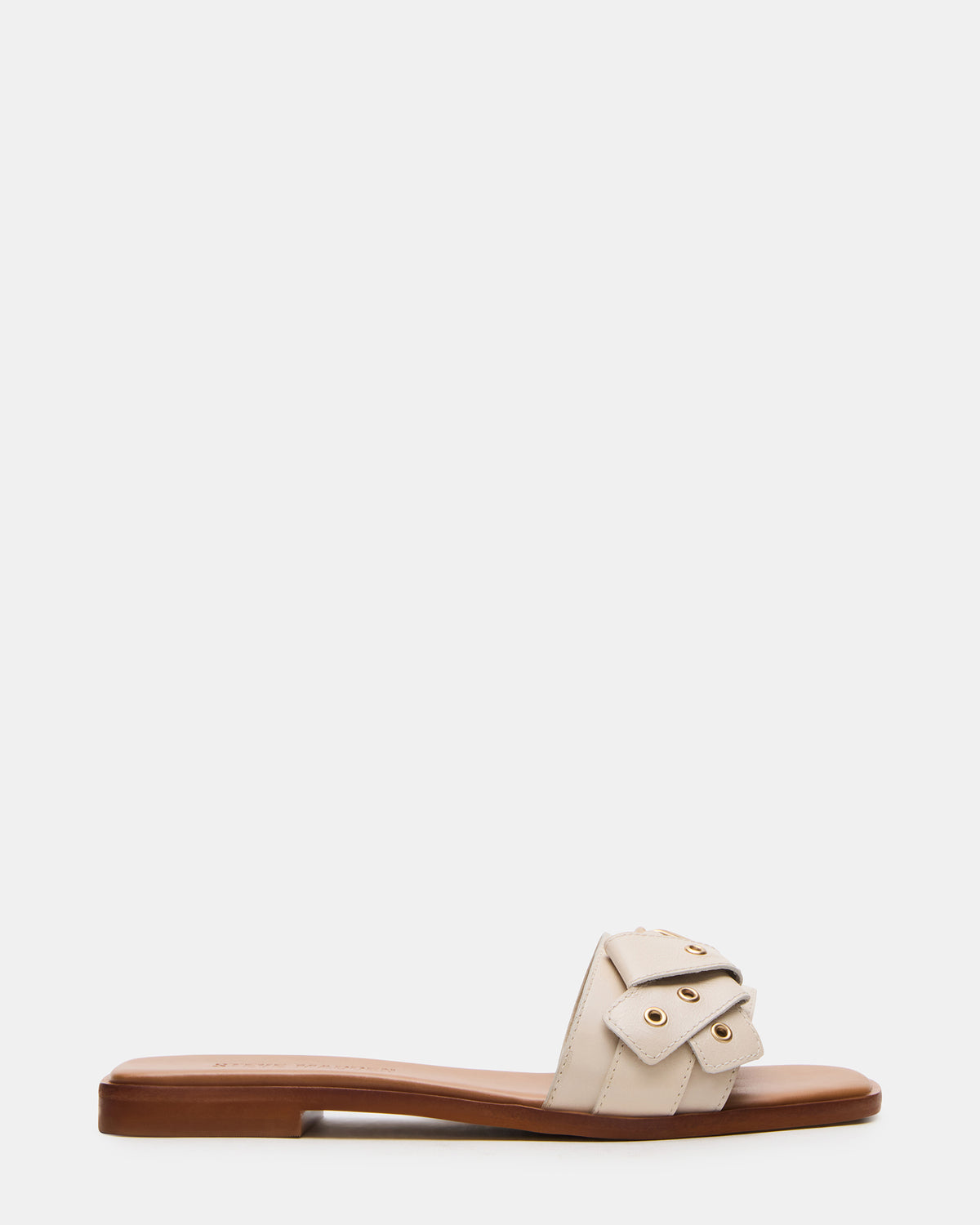 HILARIA Bone Leather Square-Toe Slide Women's Sandal | Steve Madden Recommended