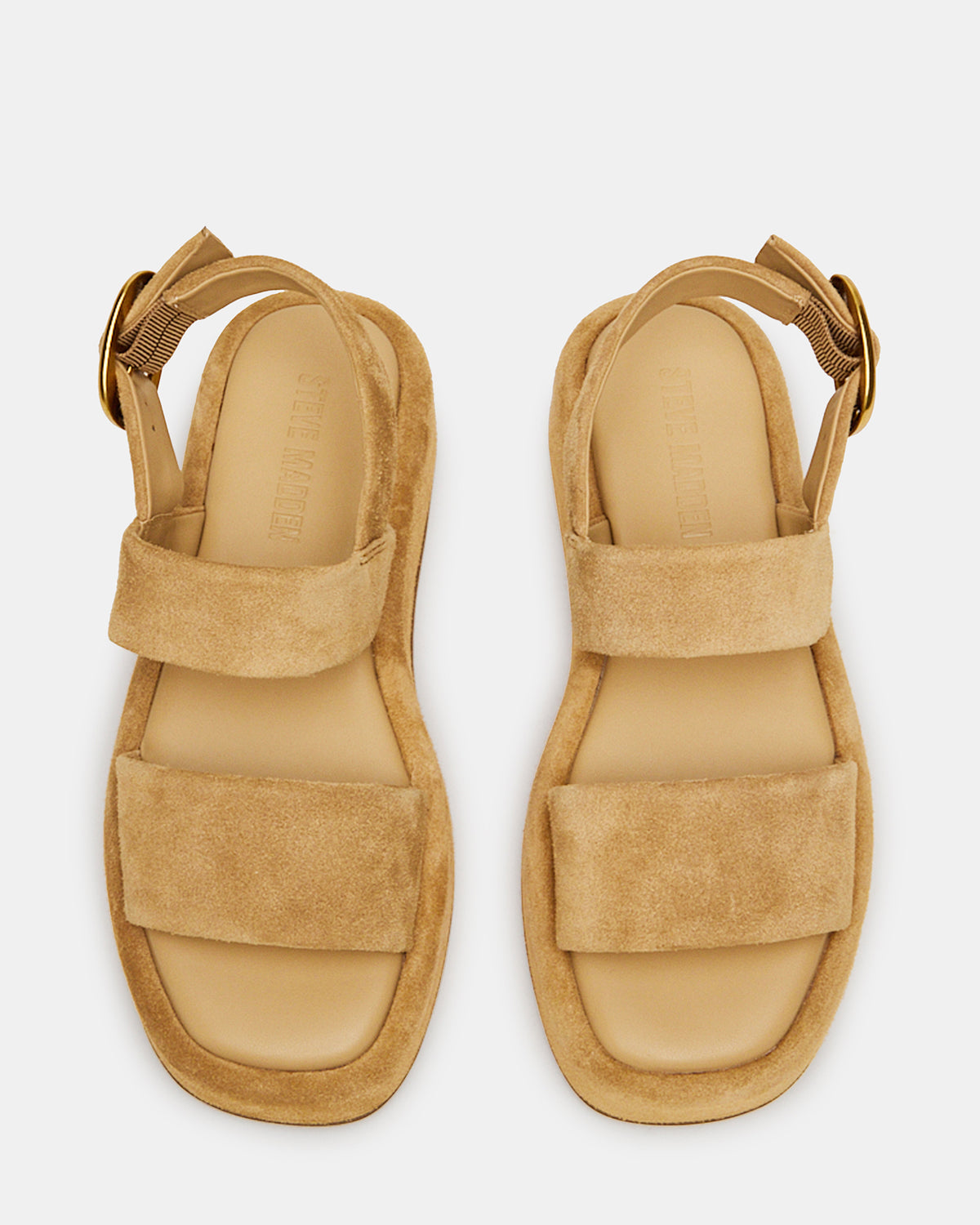 BARONI Sand Suede Square-Toe Platform Women's Sandals | Steve Madden Exclusive