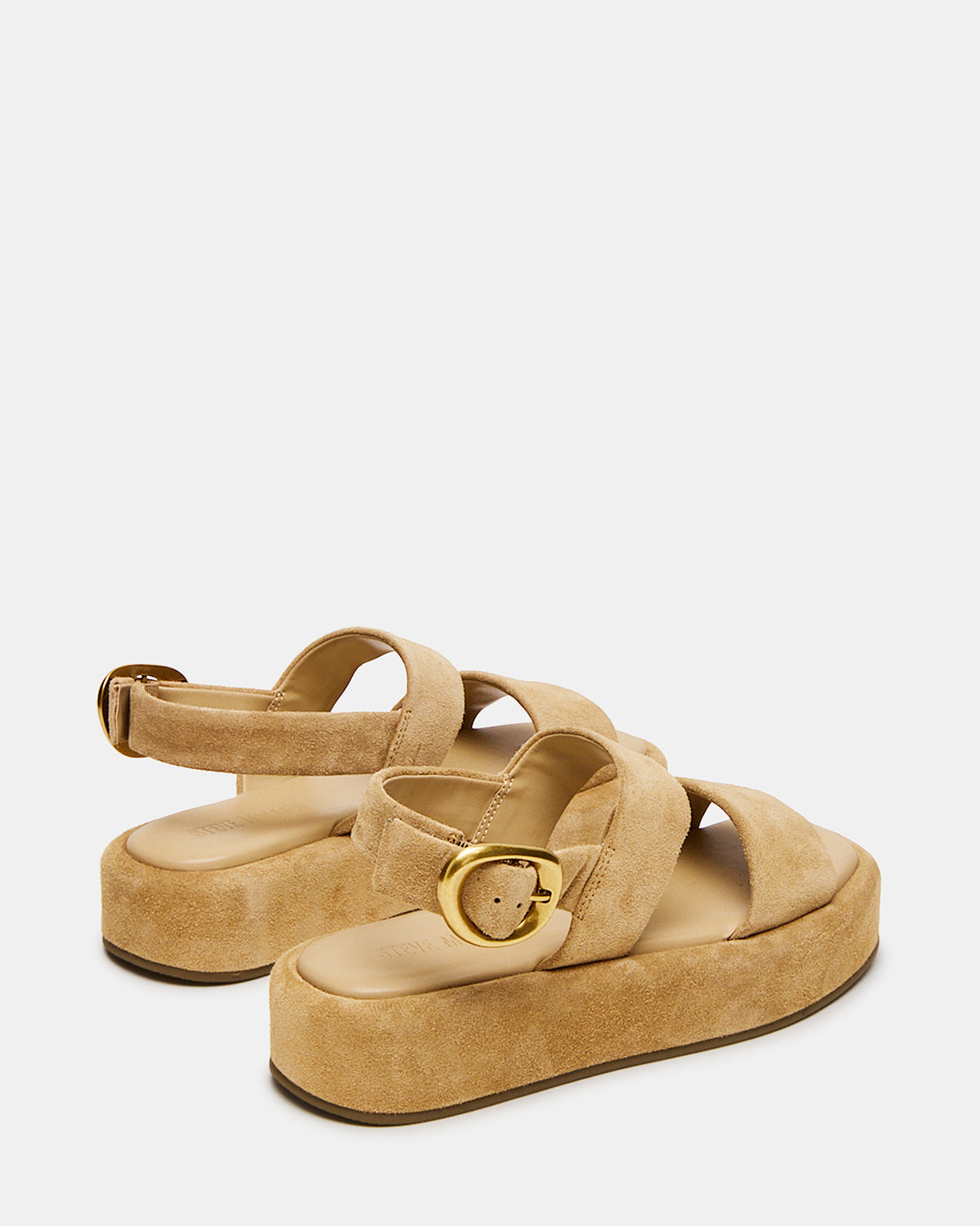 BARONI Sand Suede Square-Toe Platform Women's Sandals | Steve Madden Exclusive