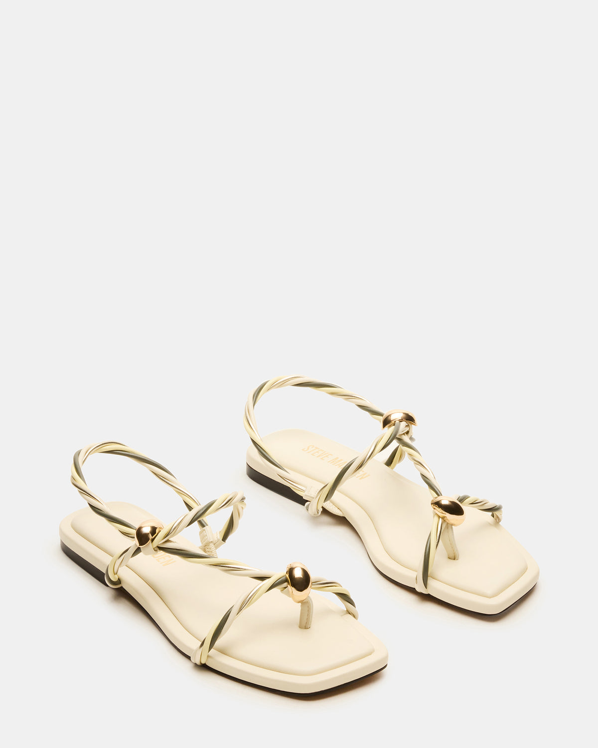 LOCO Bone Multi Women's Strappy Square Toe Sandal | Steve Madden Customer Favorite