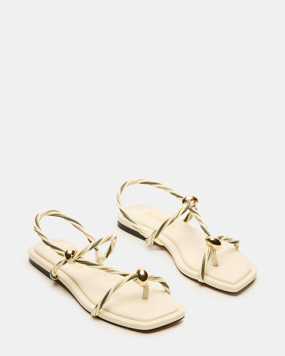 LOCO Bone Multi Women's Strappy Square Toe Sandal | Steve Madden Customer Favorite