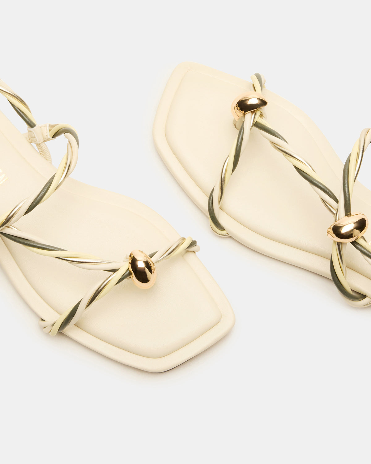 LOCO Bone Multi Women's Strappy Square Toe Sandal | Steve Madden Customer Favorite