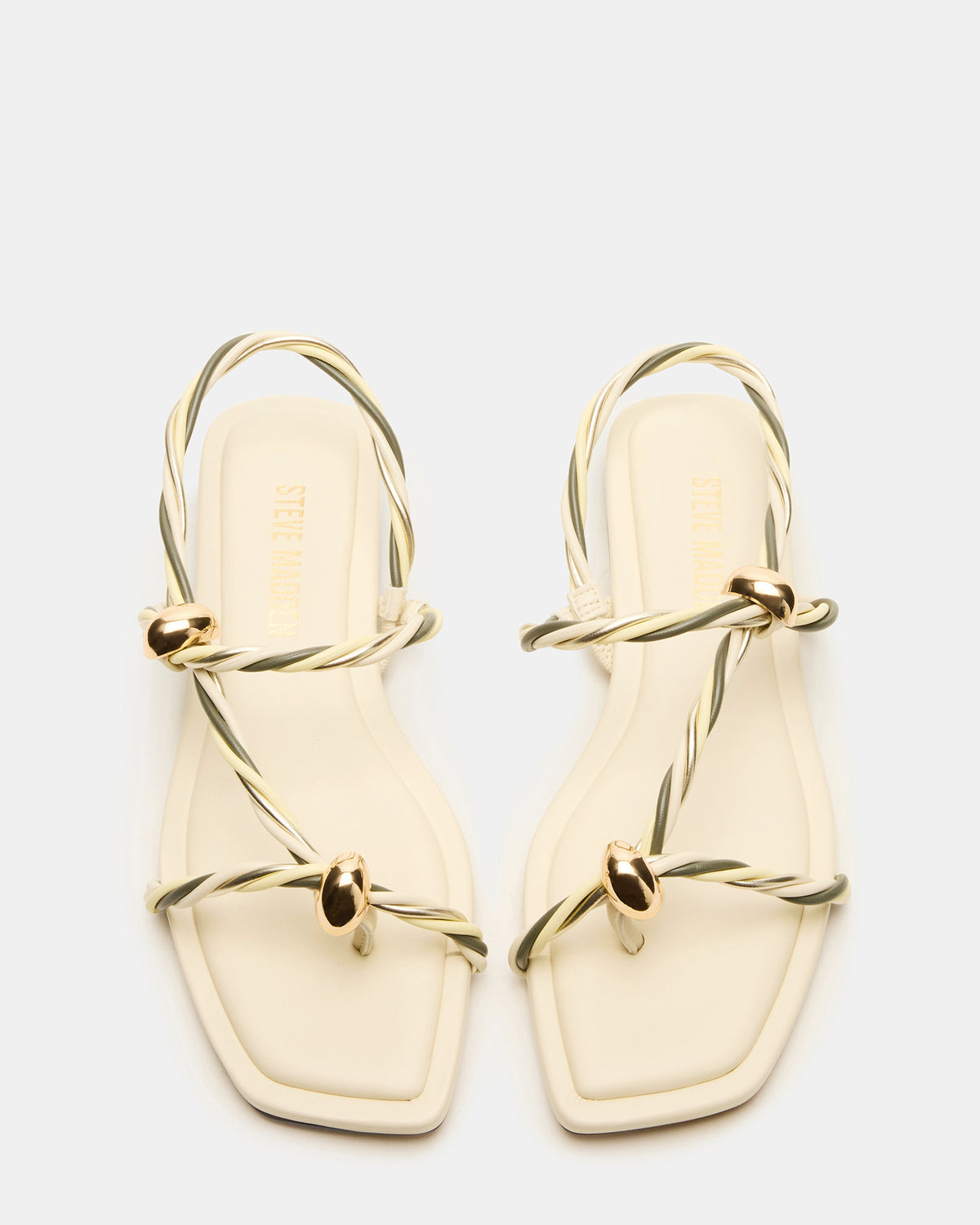 LOCO Bone Multi Women's Strappy Square Toe Sandal | Steve Madden Customer Favorite