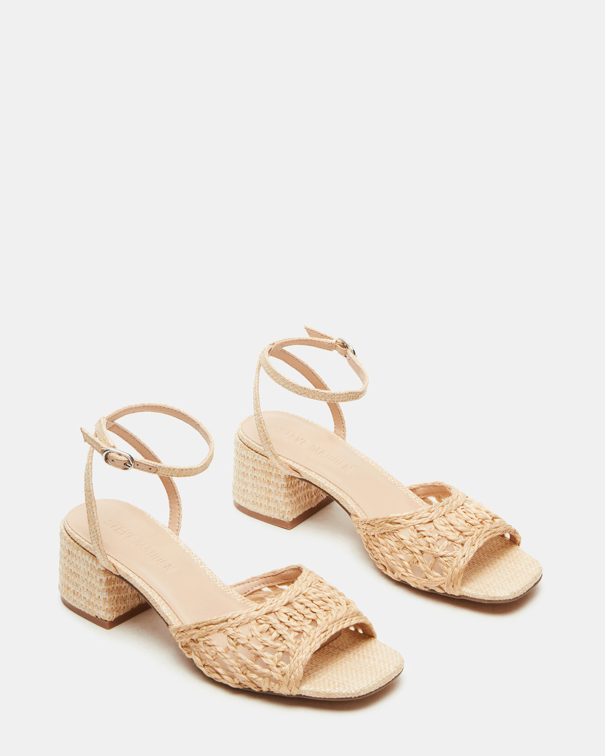 SOLEIL Raffia Square-Toe Woven Women's Sandal | Steve Madden Trending