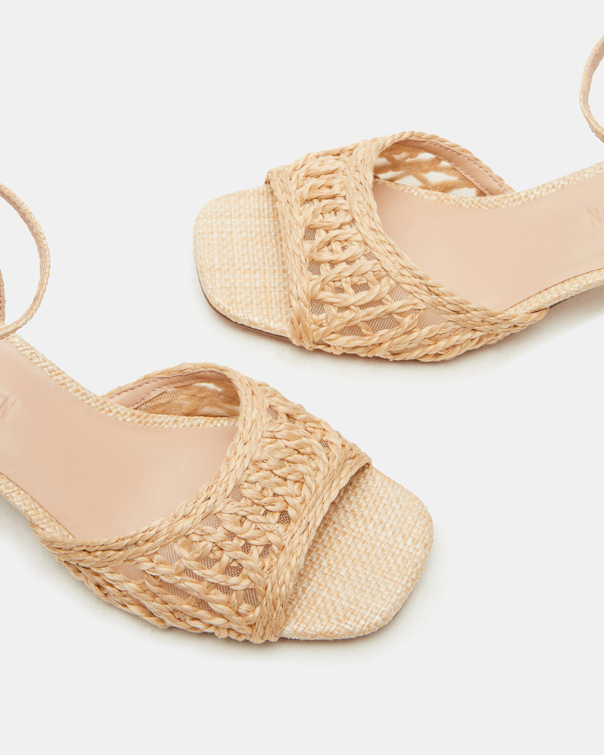SOLEIL Raffia Square-Toe Woven Women's Sandal | Steve Madden Trending