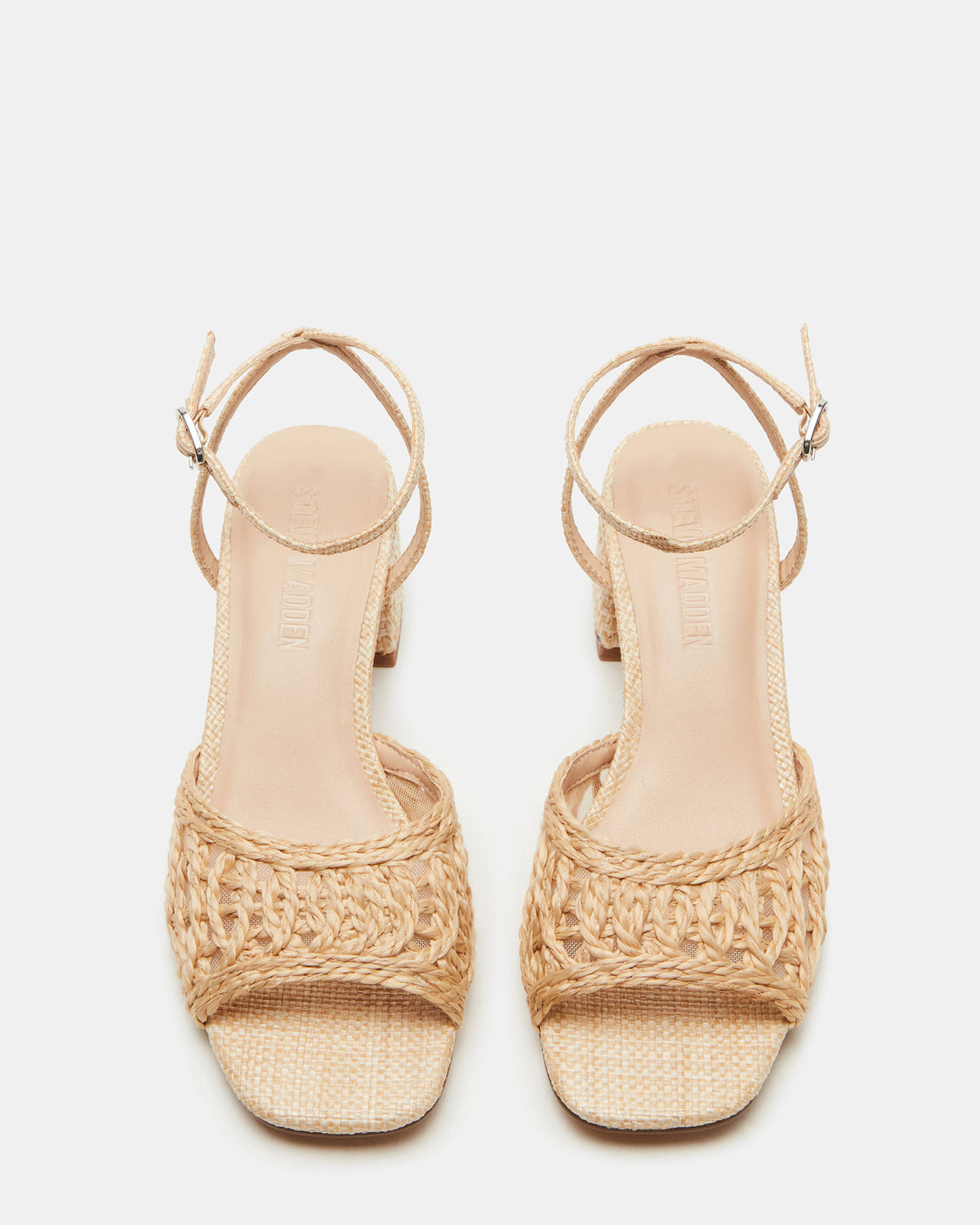 SOLEIL Raffia Square-Toe Woven Women's Sandal | Steve Madden Trending