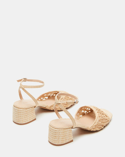 SOLEIL Raffia Square-Toe Woven Women's Sandal | Steve Madden Trending