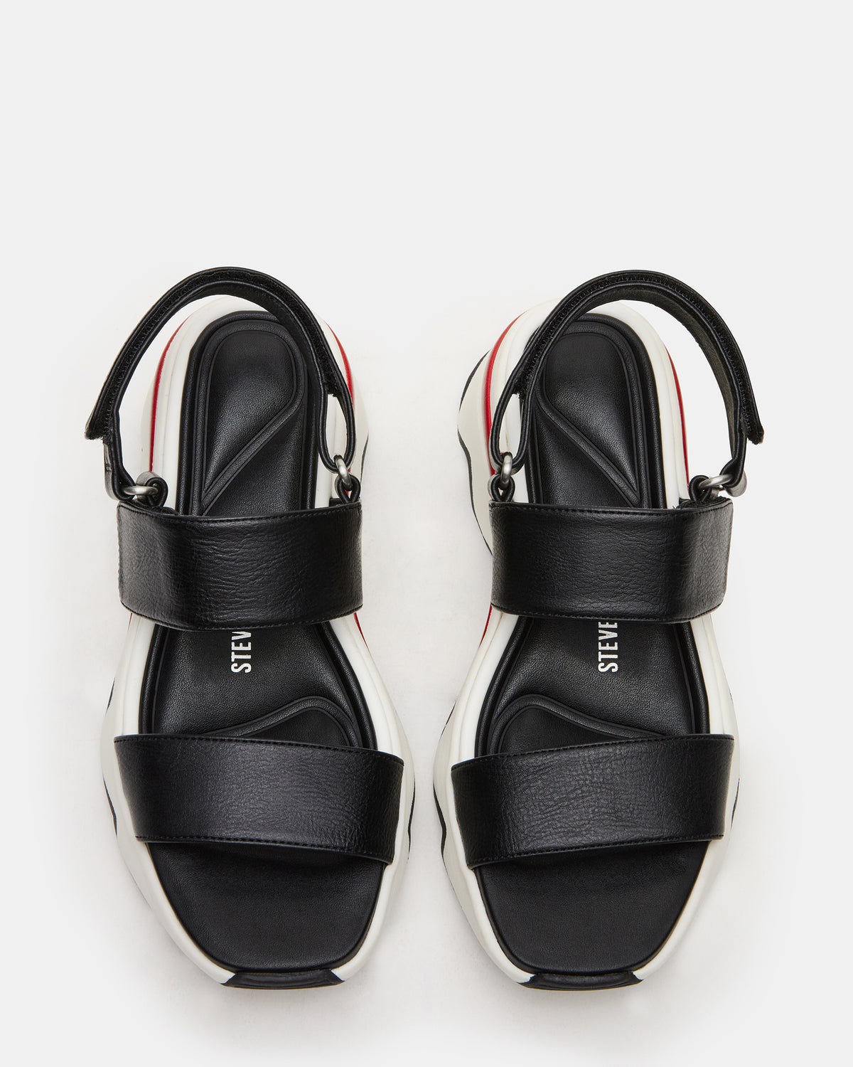 LOCHAN Black Platform Flatform Strappy Women's Sandal | Steve Madden Everyday