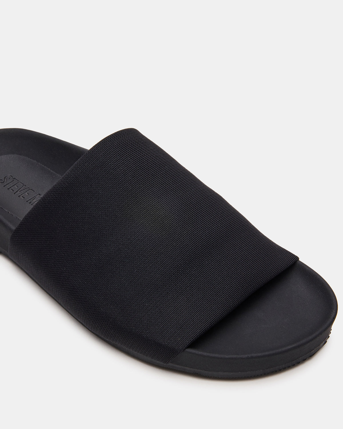 SANSA Black Flatform Footbed Slide Women's Sandal | Steve Madden Value