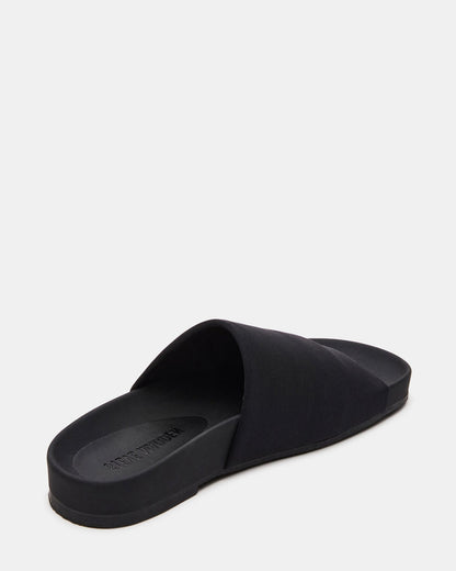 SANSA Black Flatform Footbed Slide Women's Sandal | Steve Madden Value