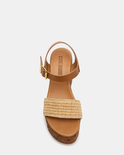 CABERNET Raffia Women's Platform Wedge Sandal | Steve Madden Everyday