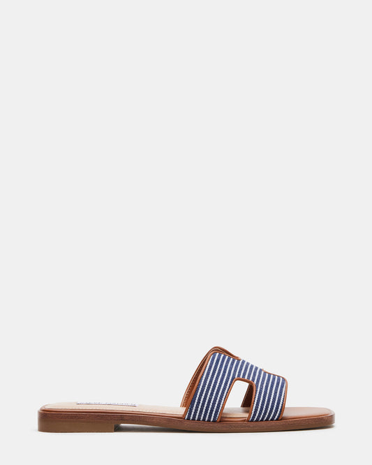 HADYN Navy Multi Sandal | Women's Designer Sandals | Steve Madden Smart Buy