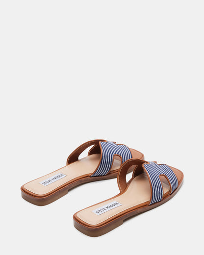 HADYN Navy Multi Sandal | Women's Designer Sandals | Steve Madden Smart Buy