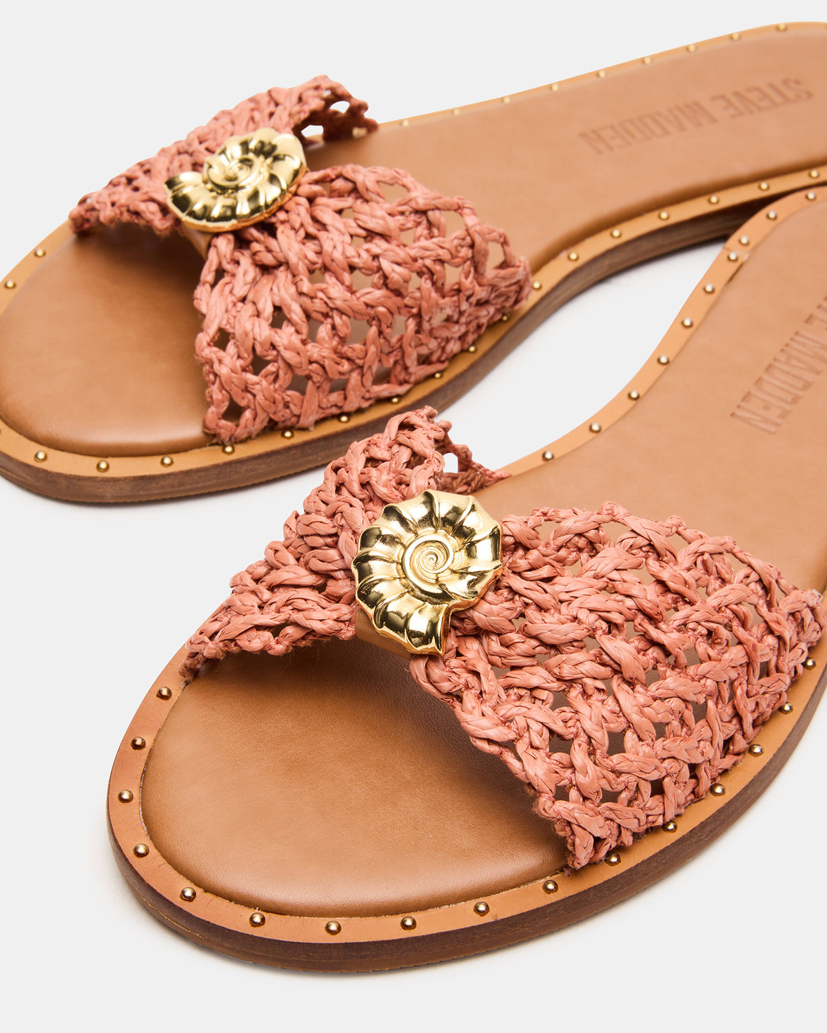 DIPSY Terracotta Conch Slide Rounded Toe Women's Sandal | Steve Madden Exclusive
