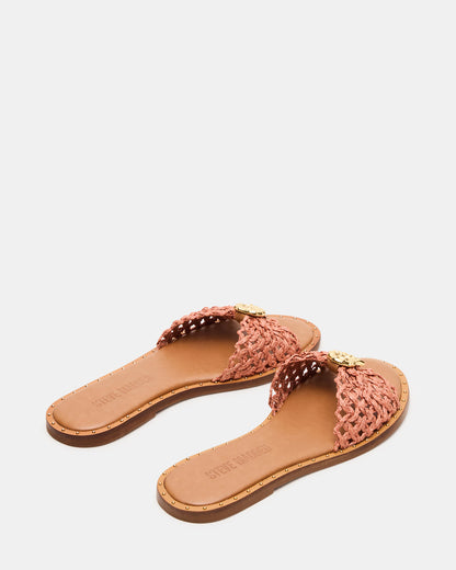 DIPSY Terracotta Conch Slide Rounded Toe Women's Sandal | Steve Madden Exclusive