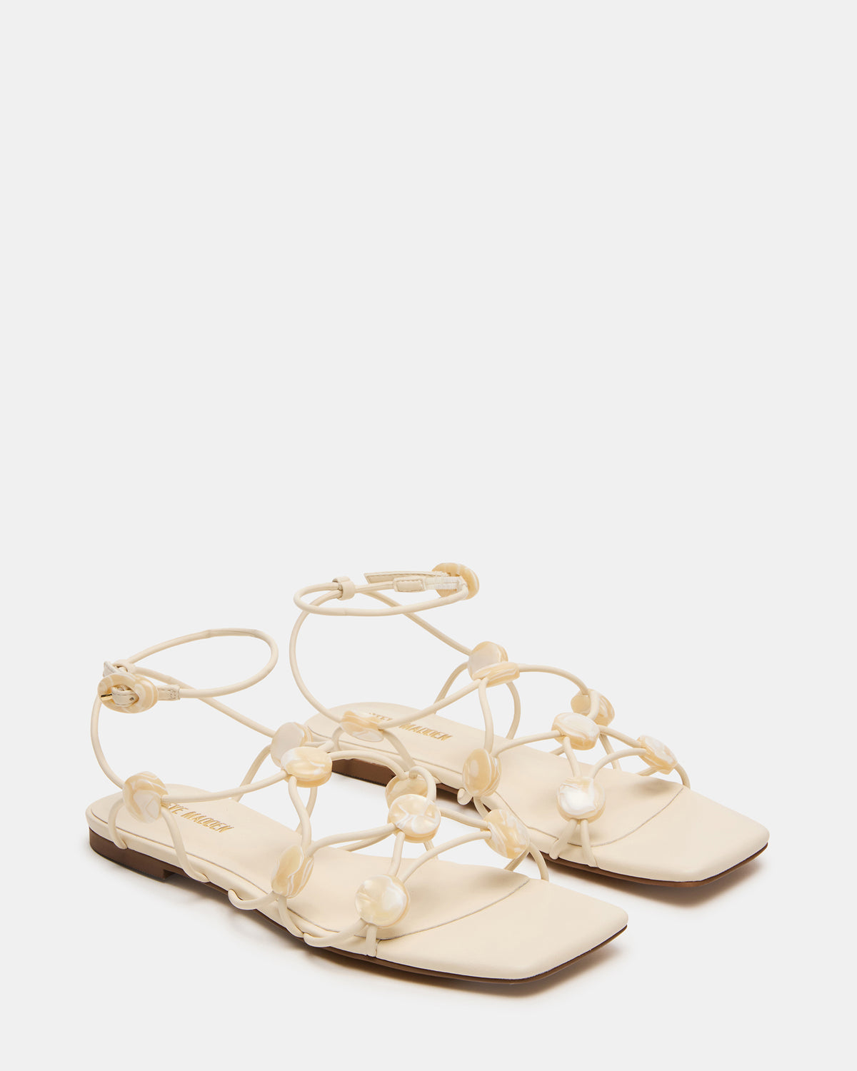 TIDES Pearl Strappy Square-Toe Women's Sandal | Steve Madden Great Value