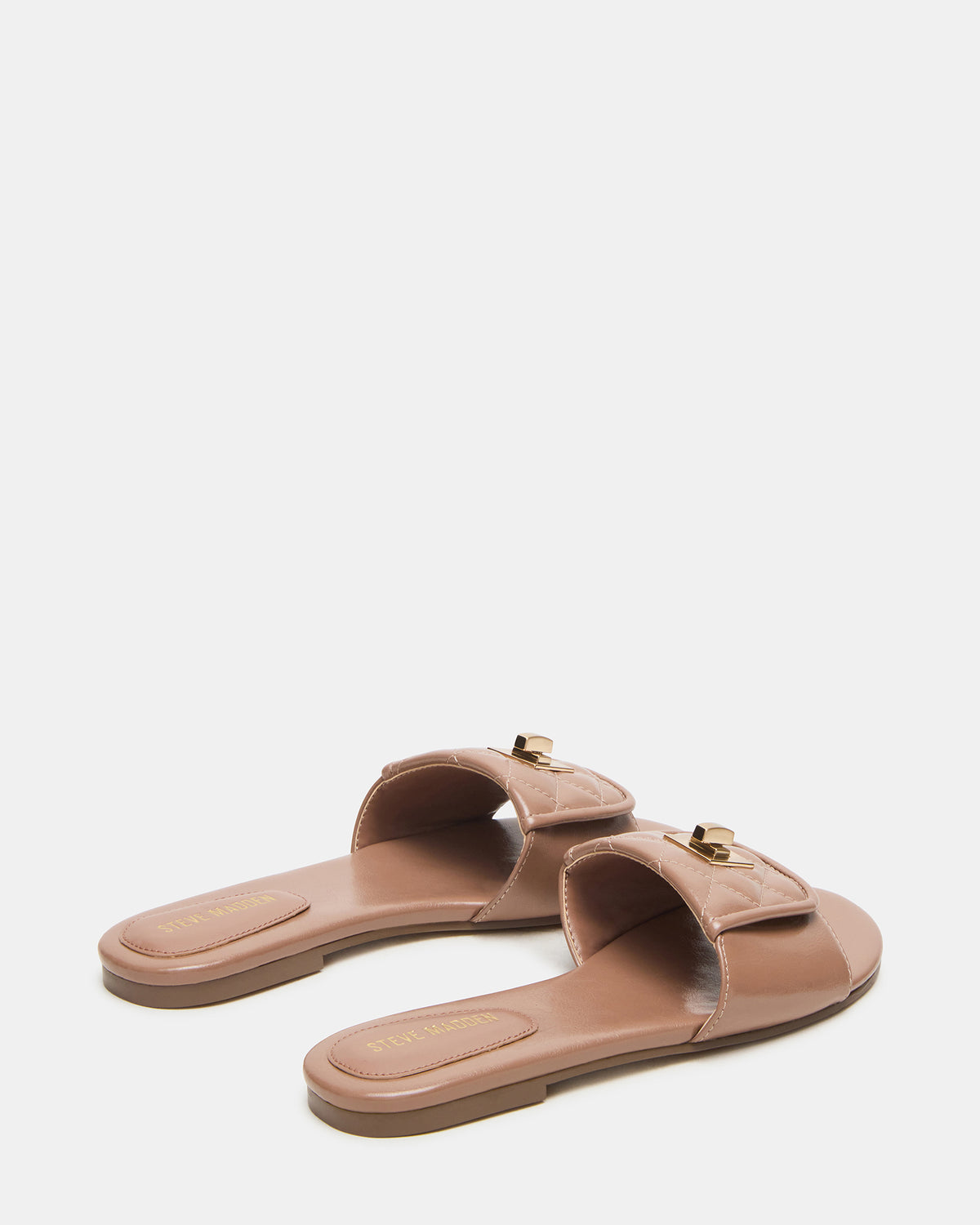 MORELAND Mocha Quilted Slide Women's Sandal | Steve Madden Everyday