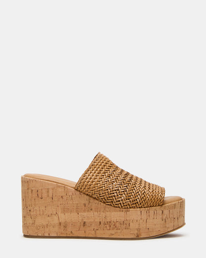 COASTAL Raffia Platform Wedge Mule Women's Sandal | Steve Madden Quality