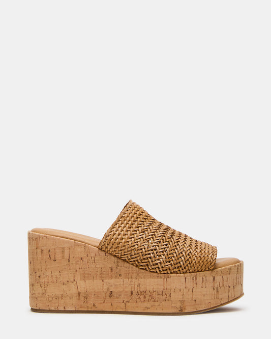 COASTAL Raffia Platform Wedge Mule Women's Sandal | Steve Madden Quality