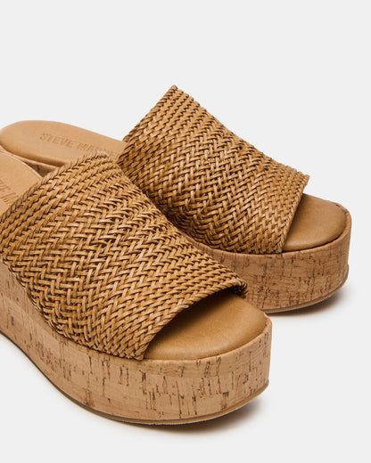 COASTAL Raffia Platform Wedge Mule Women's Sandal | Steve Madden Quality