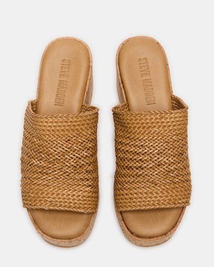 COASTAL Raffia Platform Wedge Mule Women's Sandal | Steve Madden Quality