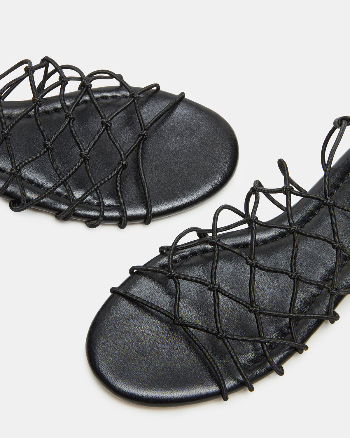 LIBRA Black Women's Strappy Flat Sandal | Steve Madden Classic