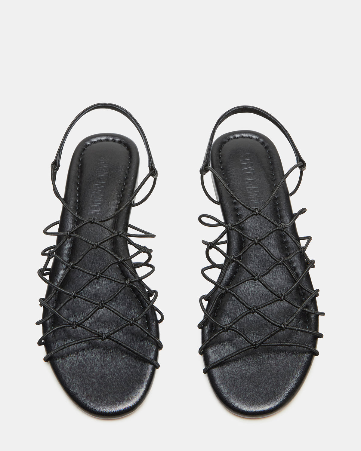 LIBRA Black Women's Strappy Flat Sandal | Steve Madden Classic