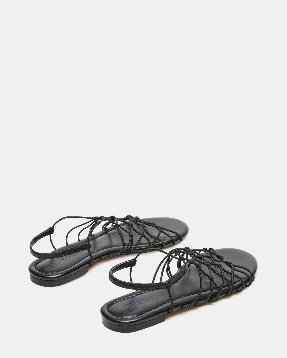 LIBRA Black Women's Strappy Flat Sandal | Steve Madden Classic
