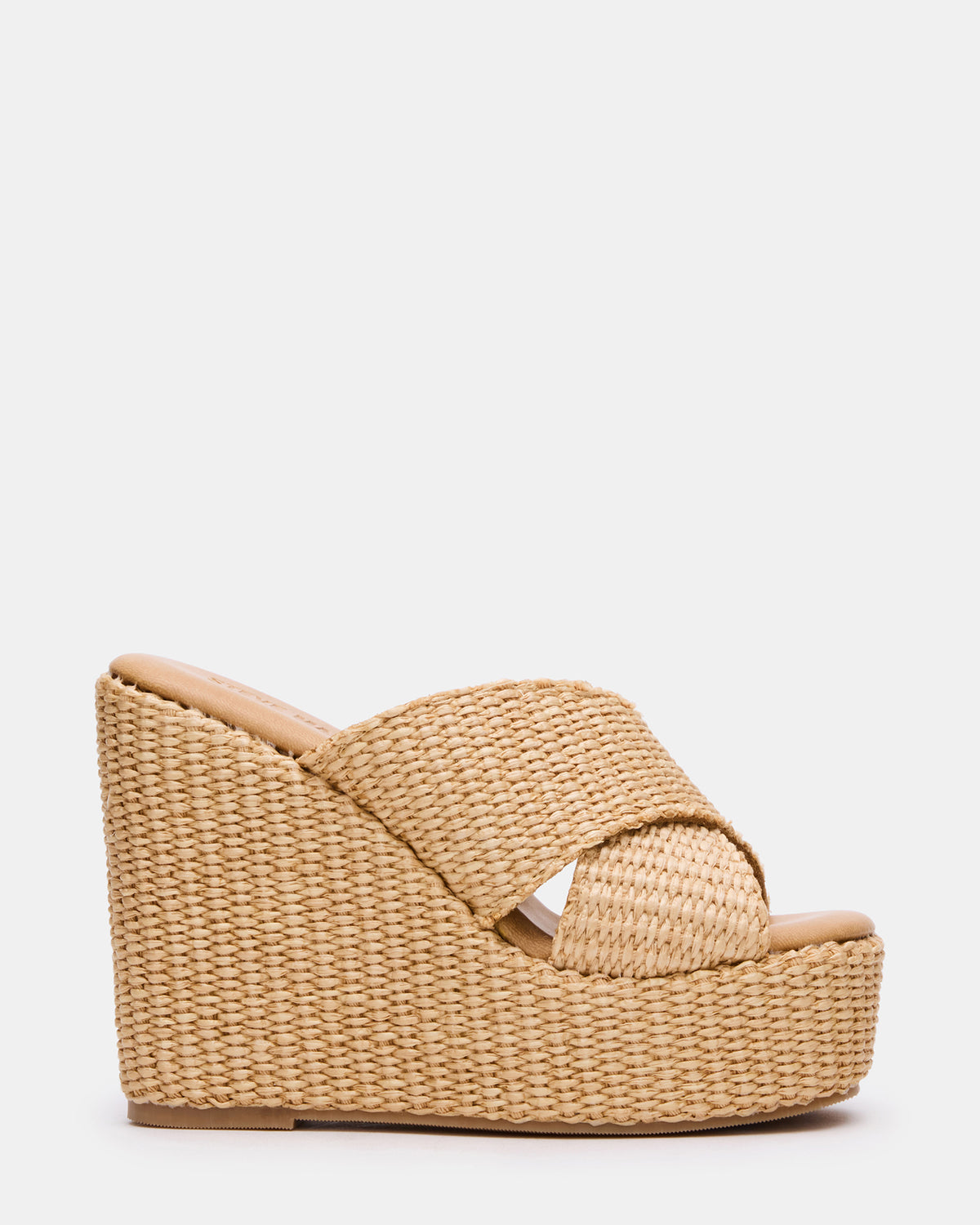 CERCEI Natural Raffia Platform Square-Toe Wedge Women's Sandal | Steve Madden Hot Sale