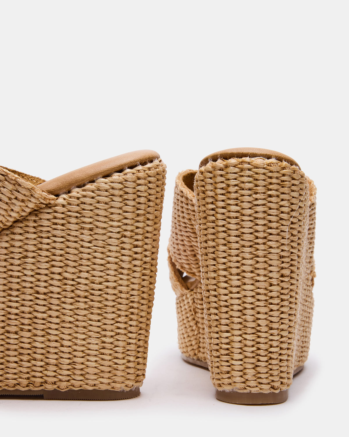 CERCEI Natural Raffia Platform Square-Toe Wedge Women's Sandal | Steve Madden Hot Sale